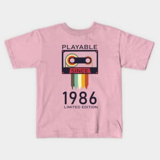 playable since 1986 limited edition vintage Kids T-Shirt